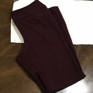 Burgundy Ponte Pull on dress pants